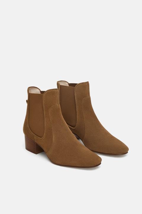 Flat Leather Ankle Boots