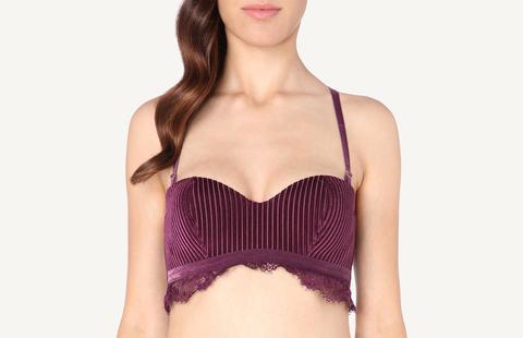 Reggiseno A Fascia Velvet Stripes