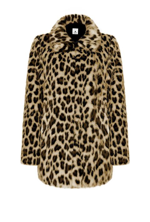 Caban Leopardato In Eco-pelliccia