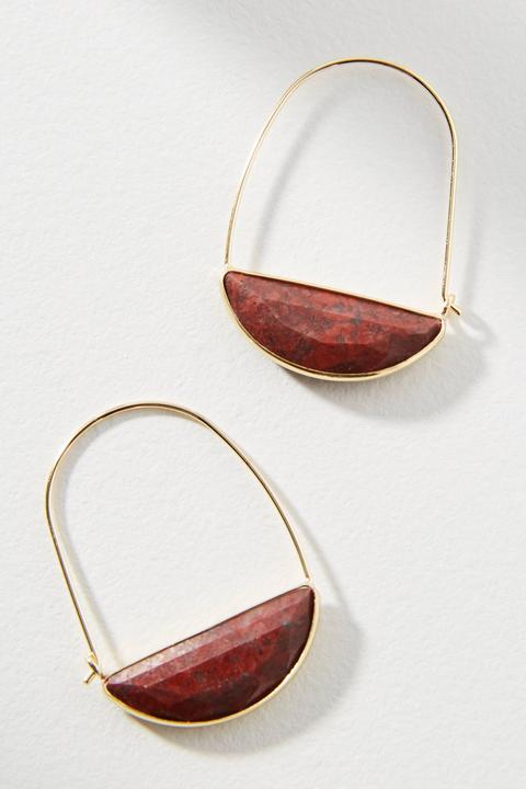 crescent hoop earrings