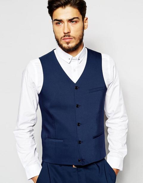 Asos - Gilet Skinny Blu Navy - Navy