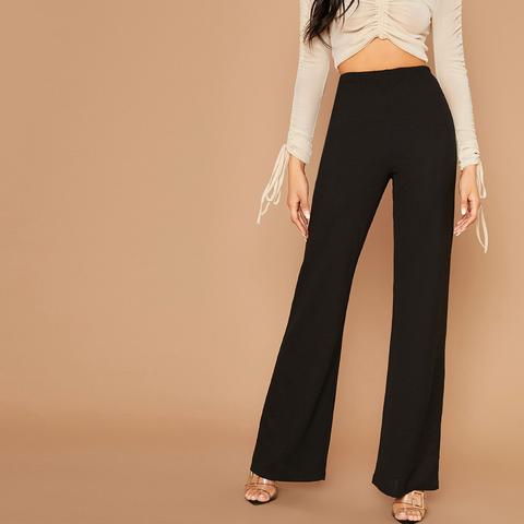 Pantalon Évasé Taille Haute