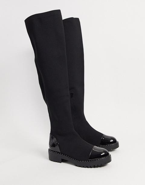 Kg By Kurt Geiger Chunky Over The Knee Boots In Black