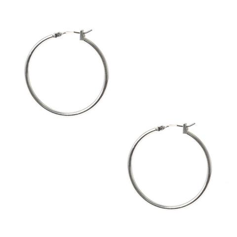 Silver 35mm Hoop Earrings