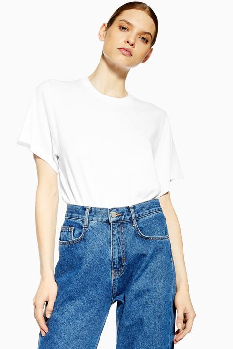 Womens **white T-shirt By Topshop Boutique - White, White