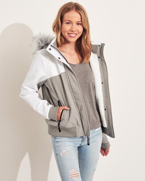 Cozy-lined Bomber Jacket from Hollister on 21 Buttons