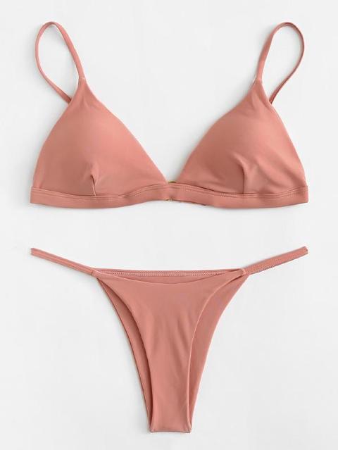 Bikini A Triangolo Regolabili Con Cinturini Regolabili