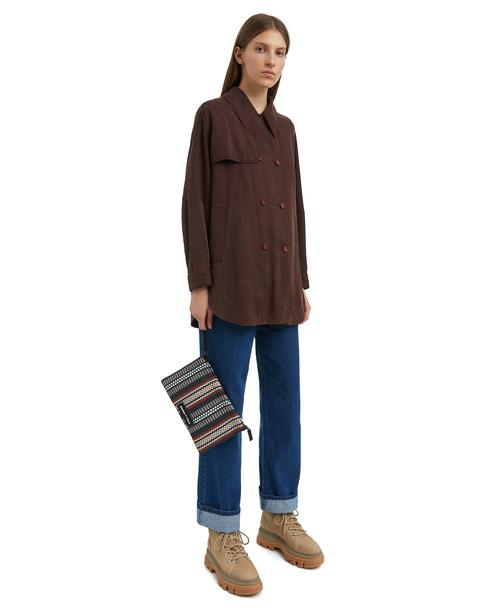 Bolso Sobre Trenzado Gris