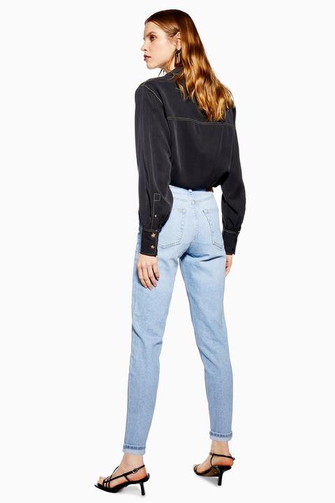 topshop bleach premium mom jeans