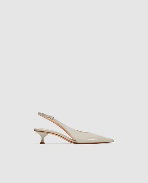 Scarpa Con Tacco Slingback In Pelle