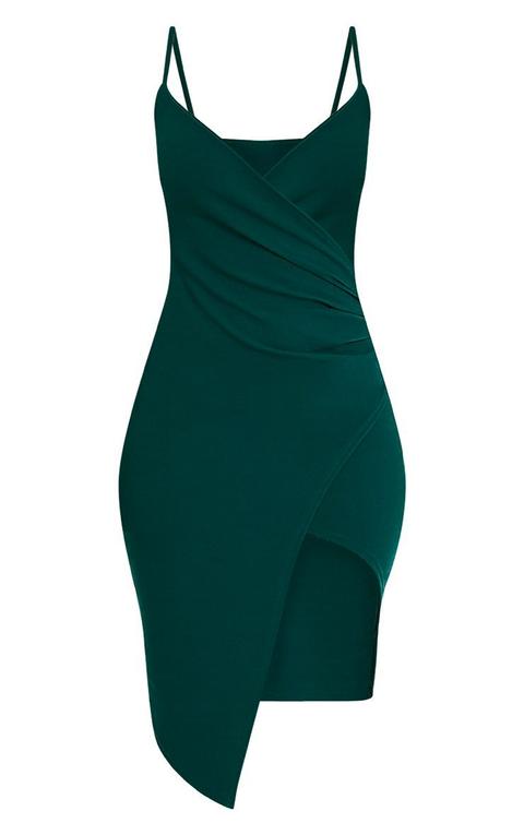 emerald green wrap skirt