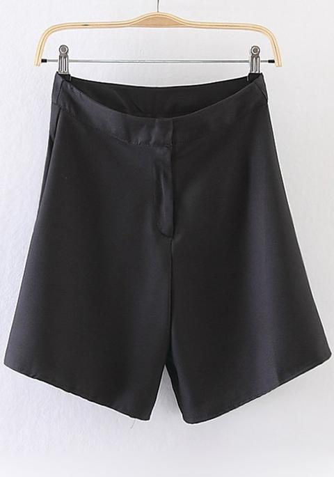Pantaloncini Puro Zip Vita Alta Nero