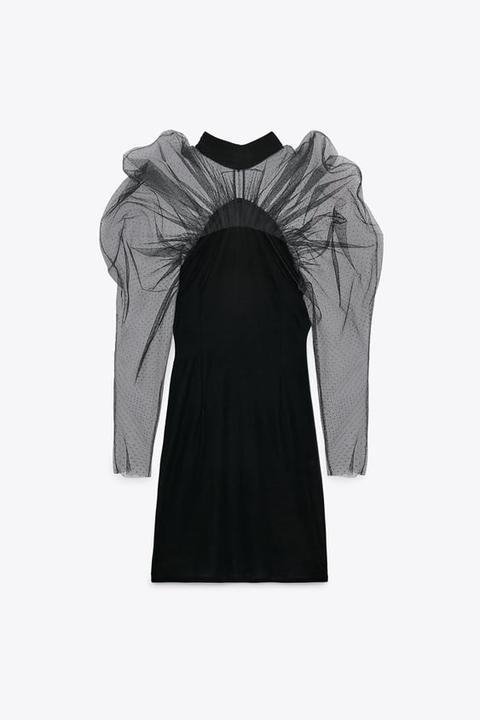 Contrast velvet discount dress zara