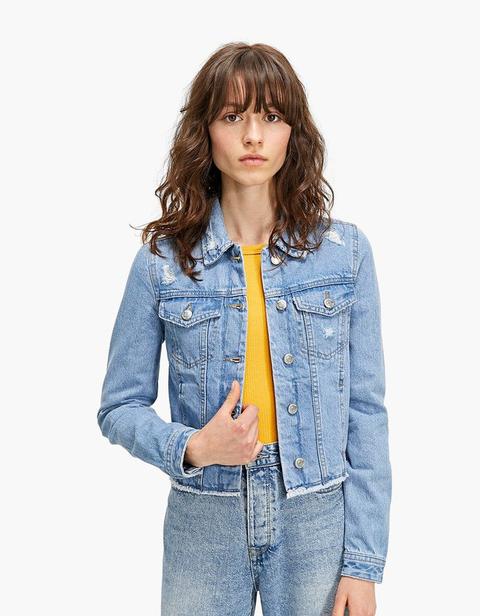 Giubbotto Denim Jeans Chiaro