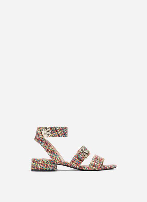 Multicoloured Fabric Sandals