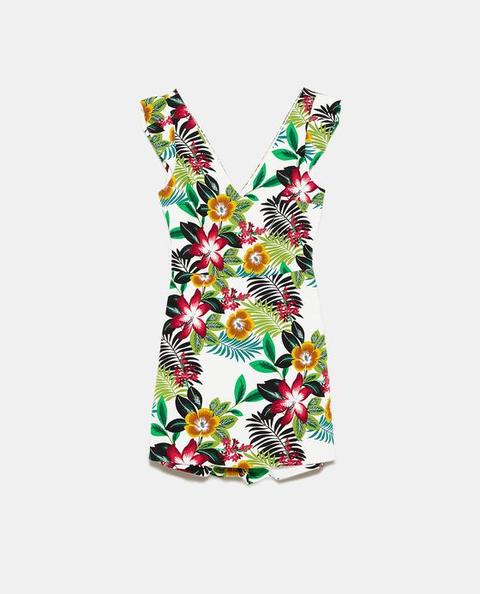 Vestido Mono Estampado Tropical