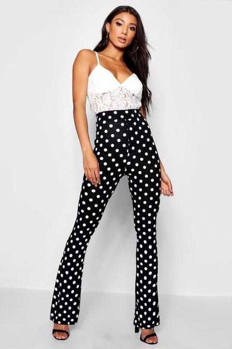 Polka Dot Skinny Flares