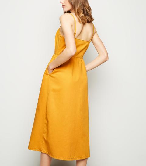 new look denim midi dress