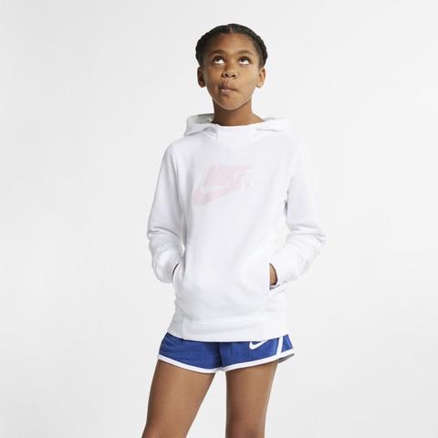 Nike Sportswear Sudadera Con Capucha Con Estampado - Niña - Blanco