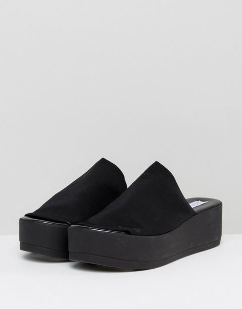 steve madden slinky black chunky flatform sandals