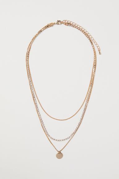 H & M - Collar De Tres Vueltas - Oro