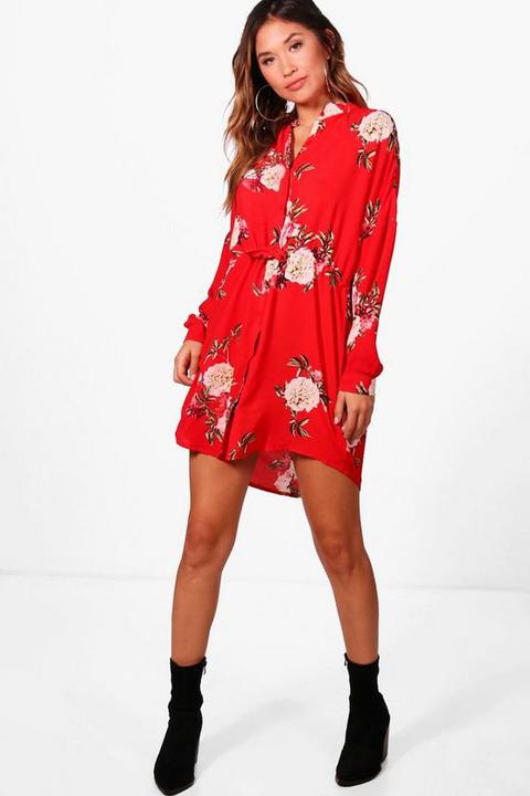 Floral Shirt Dress