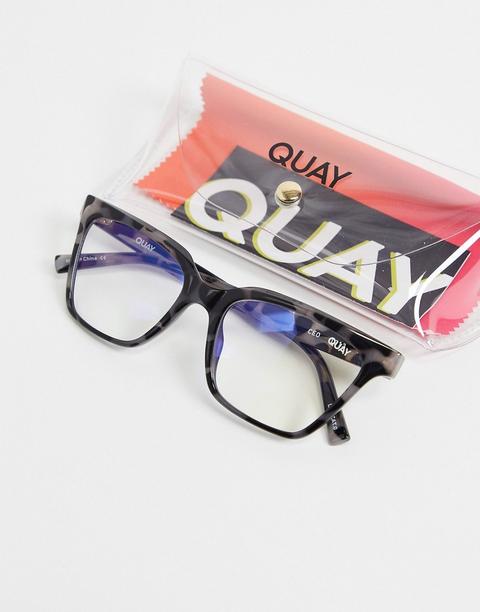 Quay Ceo Womens Blue Light Glasses In Black