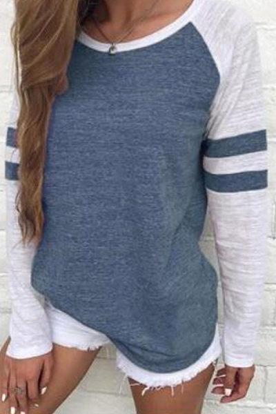 Round Neck Patchwork T-shirts