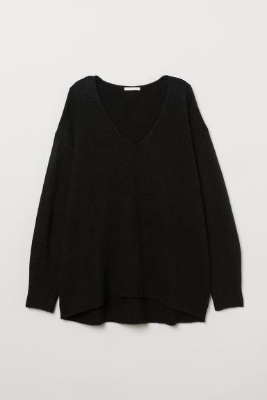 H & M - Jersey En Punto Fino - Negro