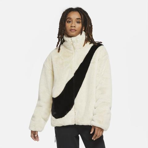 Veste En Fausse Fourrure Nike Sportswear Pour Femme - Blanc