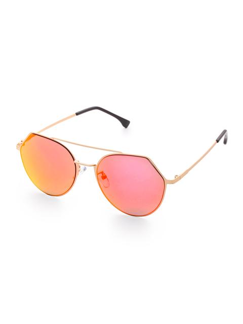 Double Bridge Red Lens Sunglasses