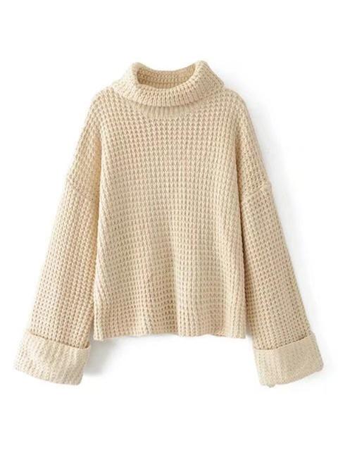Jersey De Hombros Caídos De Cuello Alto