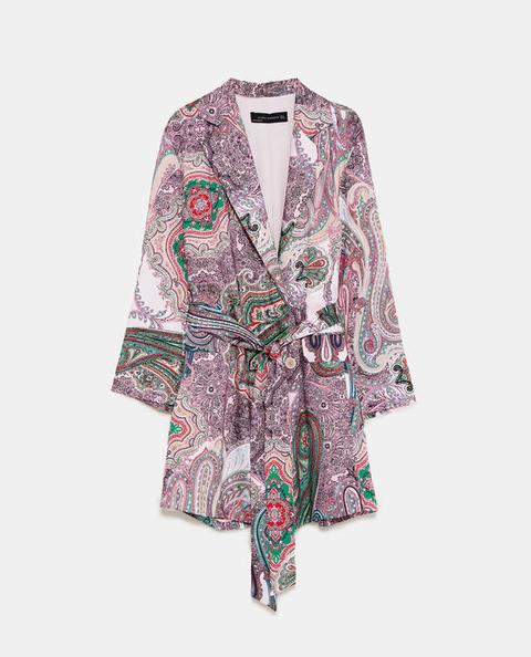 Paisley Print Blazer-style Dress