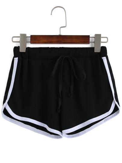 Shorts Casual Suelto -negro