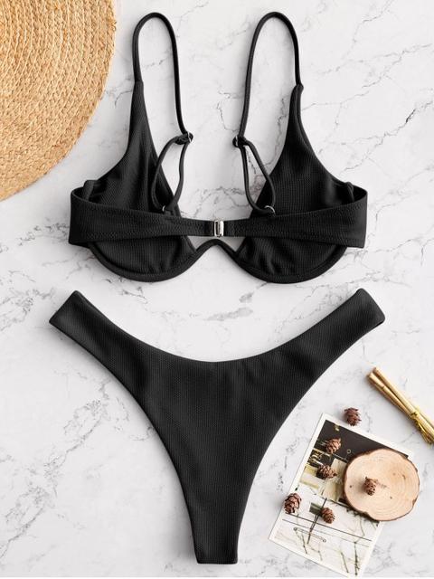 underwire bikini black