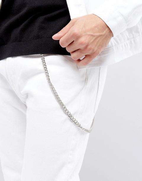 Chained & Able Single - Catena Barbazzale Argento Per Jeans - Argento