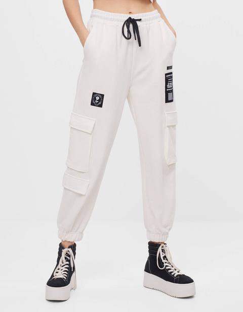 Pantalon Jogger Cargo En Molleton