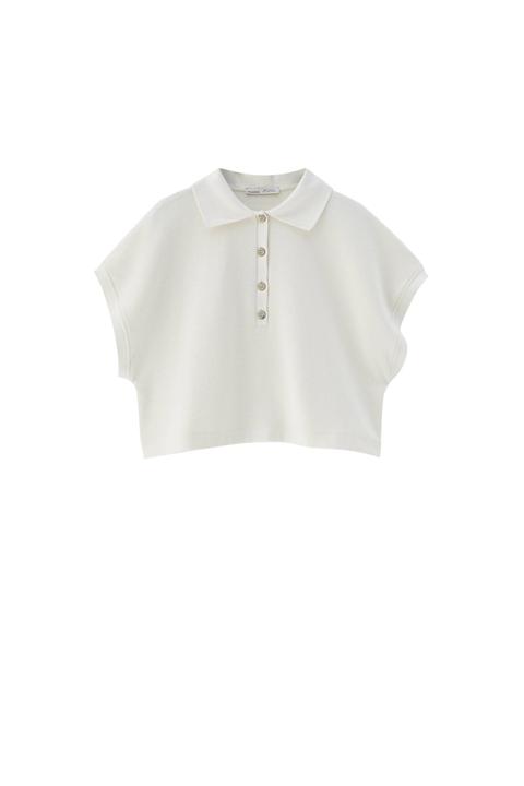 Polo Manga Amplia Blanco