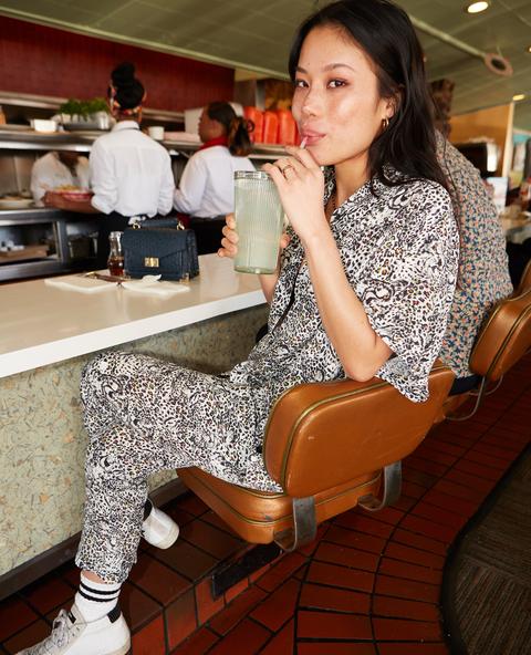 Chemise Imprimée Oversize En Soie