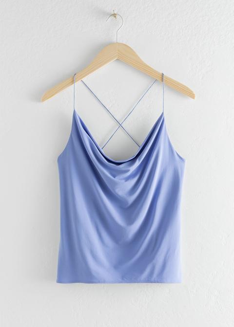 Draped Cross Back Tank Top