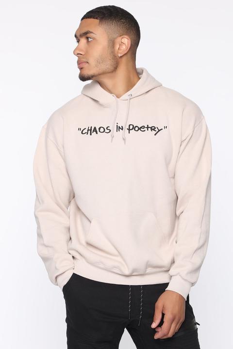 Chaos In Poetry Hoodie - Tan