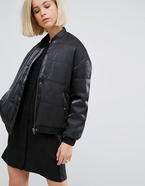 Moss Copenhagen - Bomber In Raso - Nero