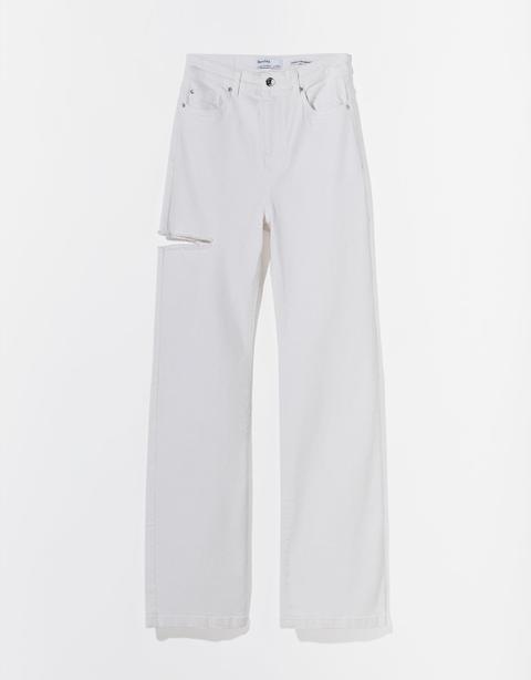 Pantalón Sarga Straight Rotos