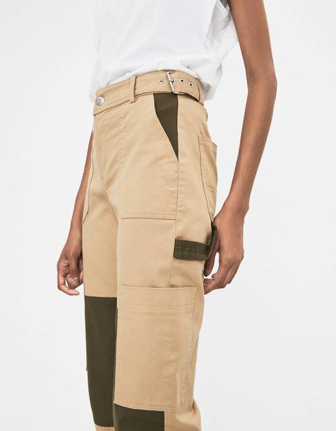 color block cargo pants