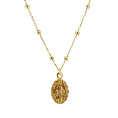 Collar Medalla Milagrosa Gold