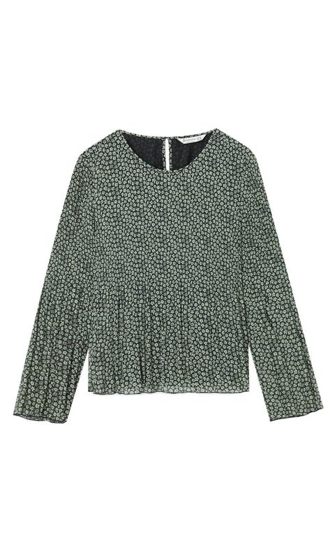 Blusa Plisada Estampada