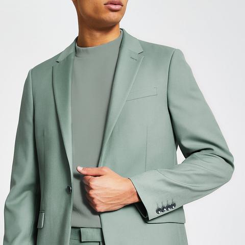 Green Skinny Suit Jacket