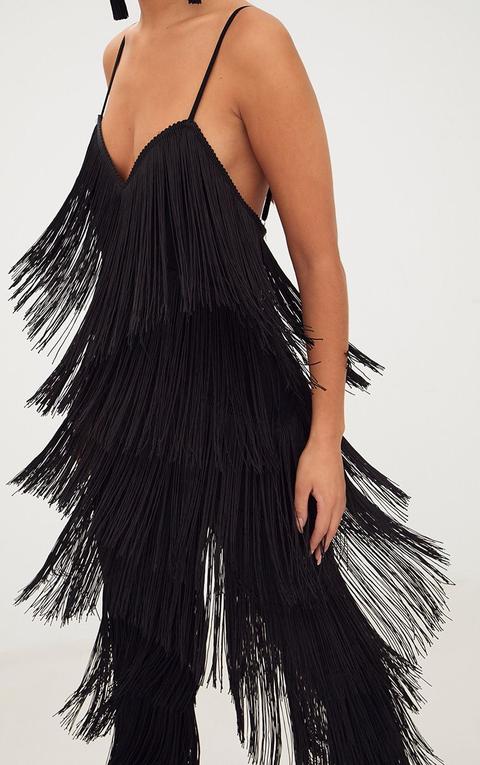 pretty little thing tassel jumpsuit