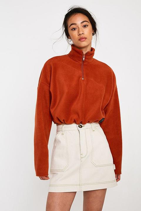 Bdg Ecru Utility Carpenter Skirt - Beige L At Urban Outfitters