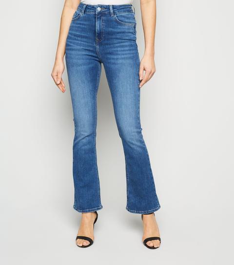 Blue Waist Enhance Bootcut Jeans New Look